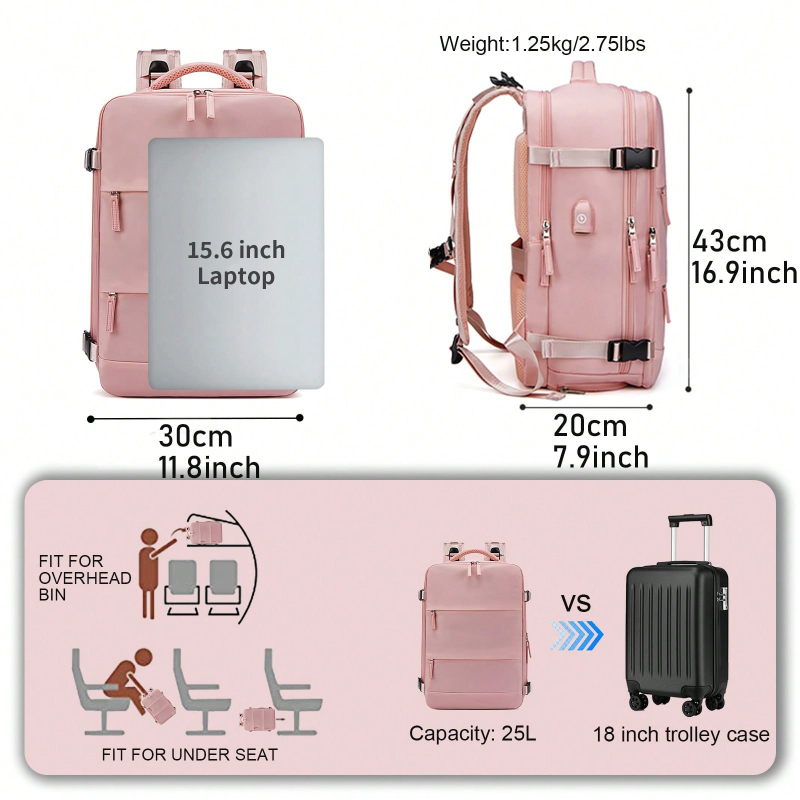 Zaino da Viaggio Antifurto per - Laptop Backpack Anti Theft recensione e prezzo