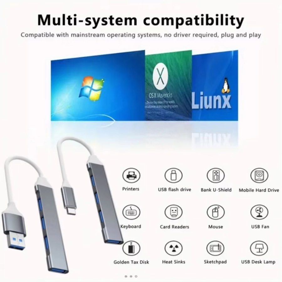 Hub USB 4 in 1, Hub USB-C con  - Mac Laptop Accessories recensione e prezzo