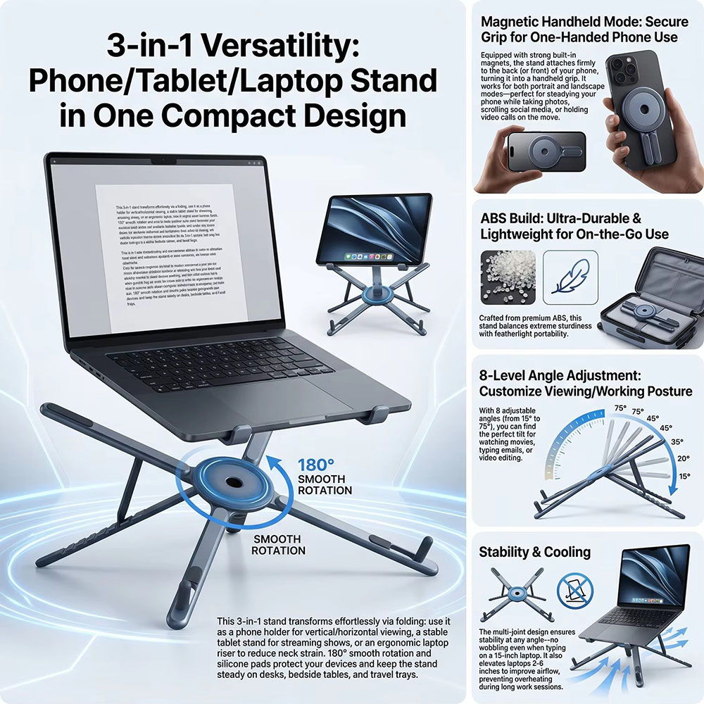 Supporto Magnetico Portatile p - Laptop Accessories For Office recensione e prezzo