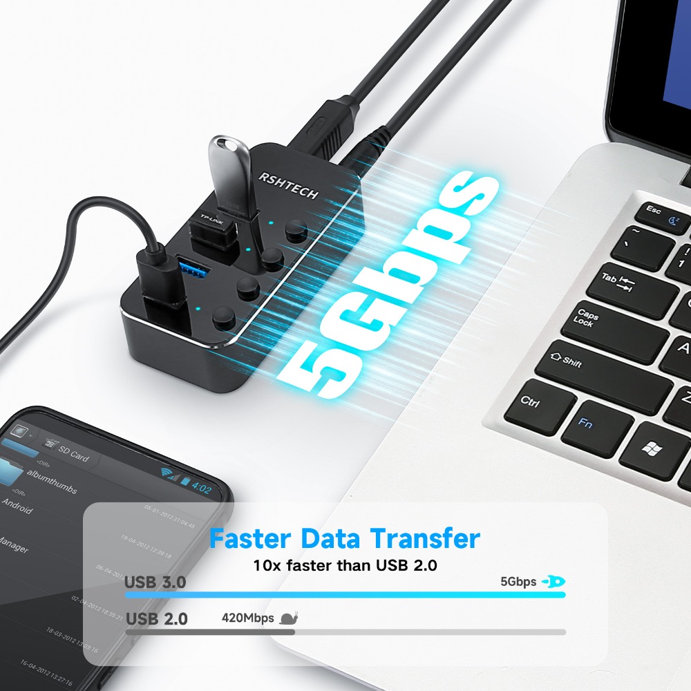 RSHTECH USB Hub 3.0 Expander S - Mac Laptop Accessories recensione e prezzo
