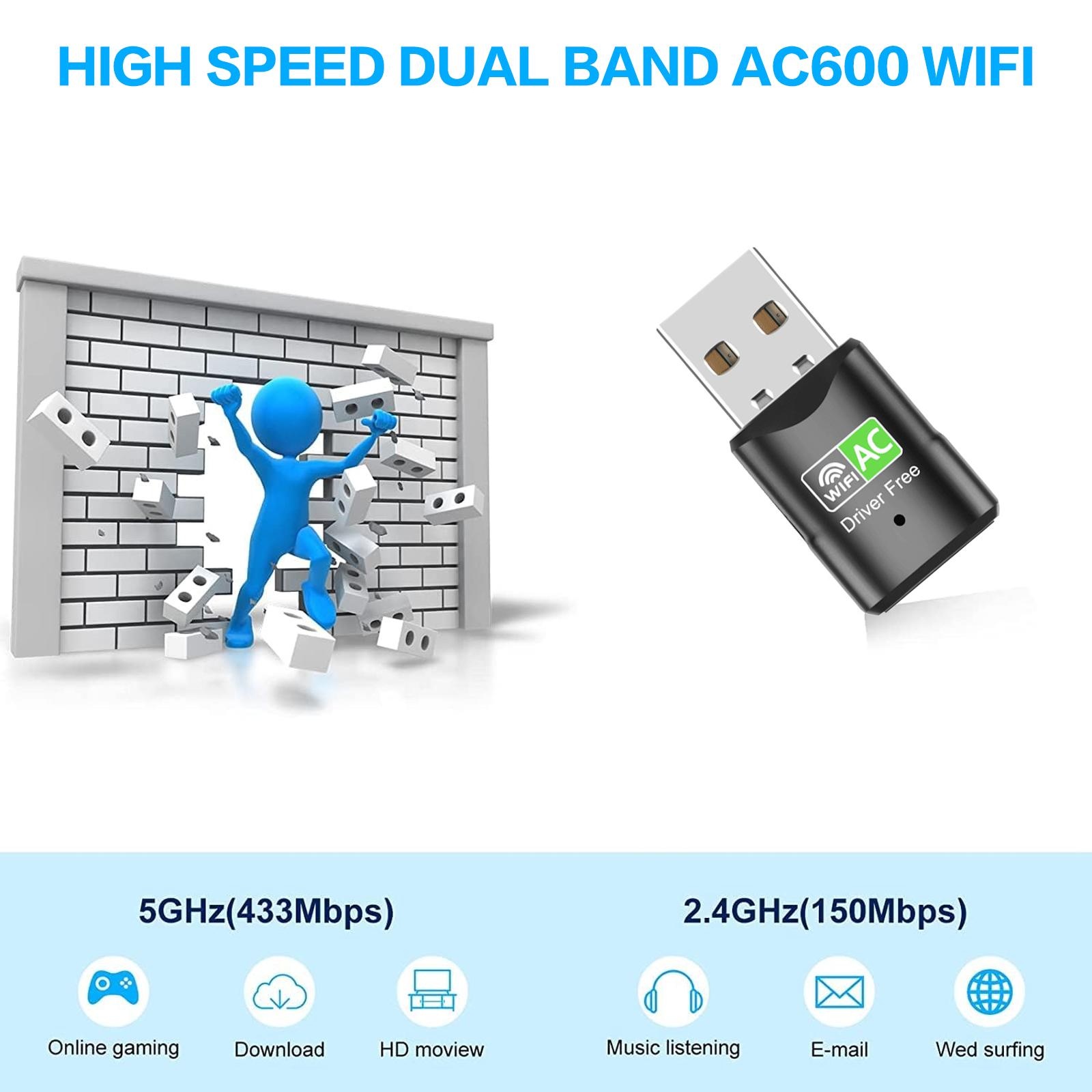 Adattatore WiFi USB AC600, min - Laptop Accessories Computer recensione e prezzo